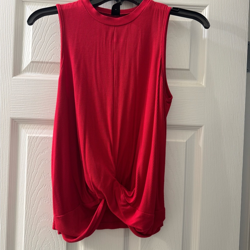 Red Sleeveless Top